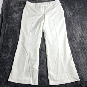 Womens White CALVIN‎ KLEIN Modern Fit Stretch Pants size 14